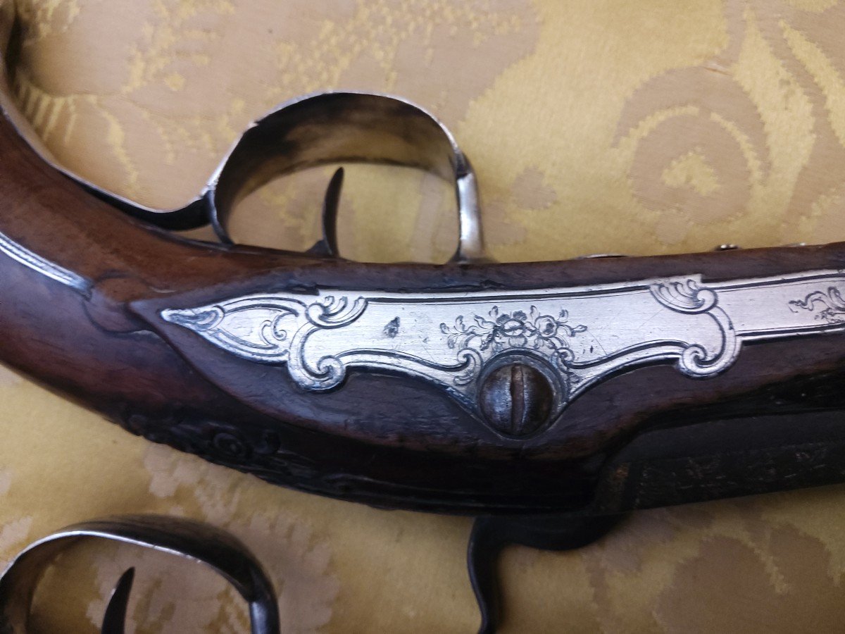 Pair Of Pistols XVIII Manufacture Royale De St Etienne-photo-3